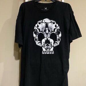 Loot Crate Black Cat Kitty Skull Short Sleeve T-Shirt Size XXXL